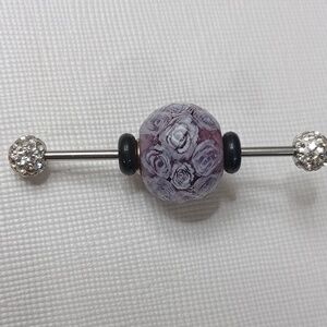 Elfbeads Murano (Pandora Compatible) XL Silver Core Faceted Charm Bead